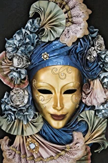 Italy, Venice. A Venetian paper Mache mask