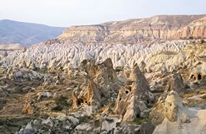 JLM-12542 Turkey - View from Goreme, Cappadocia. Cave dwelling carved in the Tuff volcanic ash