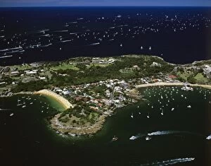 JPF-13692 Aerial of Camp Cove, Laings Point and Watsons Bay during Tall Ships race