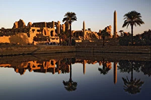 Karnak Temple and the Sacred Lake at sunrise