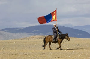 Kazakh men at Eagle Festival