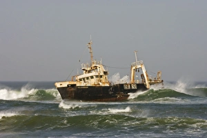 Images Dated 12th May 2007: The Kolmanskop battered by waves Stranded along the Namibian Coast off Swakopmund Namibia, Africa