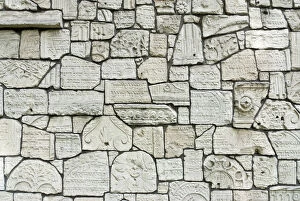 Krakow, Poland. Commemorative wall composed