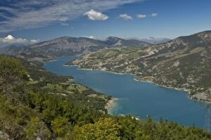 Lac de Serre-Poncon huge reservoir Alpes de Haute