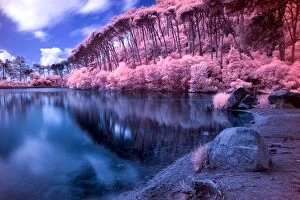 Lagoa Azul photographed with infrared light