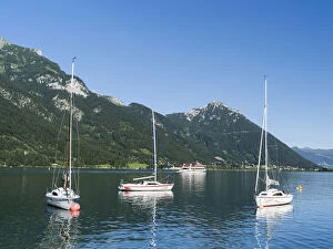 Lake Achensee in Tyrol, Austria. Sailing
