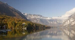 Alpine Collection: Lake Bohinj in autumn. Triglav National Park, Julian Alps, Slovenia