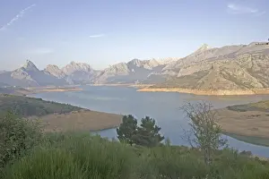 Level Prints: Lake at Embaise de Riano near Buron in Picos de Europa National Park Cantabria Spain