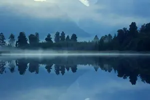 Lakes Prints: Lake Matheson - perfect reflection of treeline