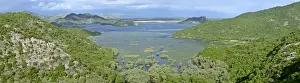 East Europe Prints: Lake Skadar embedded between mountains with marshland and isles Lake Skadar National Park