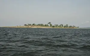 Lake Victoria, Uganda, Africa - fishing village on island south of Jinja