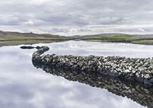 Landscape on West Shetland. Shetland, Northern