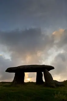 Historic Prints: Lanyon Quoit - Sunset - Cornwall - UK