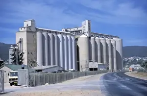 Storage Prints: Large grain silos for wheat storage Africa - Western Cape South Africa