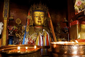 Images Dated 31st May 2006: Lhasa temple Yak butter candles Tibet