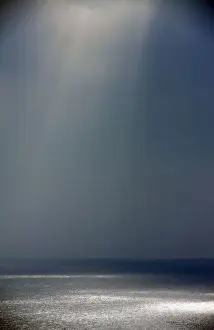 Light Prints: Light and shade on the Atlantic Ocean in winter - off Land's End - Cornwall - UK