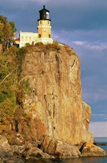Buildings Gallery: Lighthouse - Split Rock Lighthouse & Lake Superior in late evening