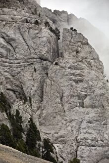 Images Dated 31st May 2014: Limestone Cliffs with swirling mist Mont Aiguille