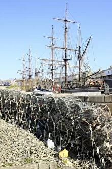 Images Dated 28th March 2012: Lobster Pots and Tall Sailing Ships