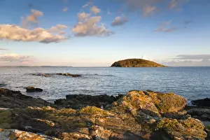 Landscapes Prints: Looe Island from Hannafore Point - Cornwall - UK