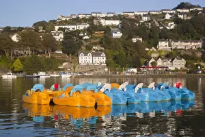 Pleasure Prints: Looe - lake and village - Cornwall - UK