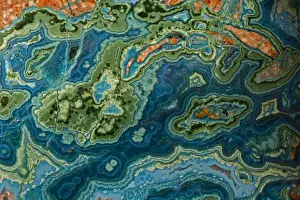 Malachite and azurite mined from Bagdad Copper Mine in Bagdad Arizona, USA