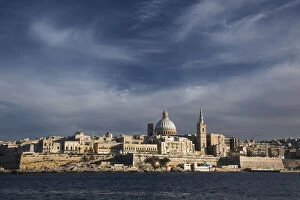Anglican Gallery: Malta, Valletta, skyline with St. Paul's