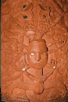Auckland Prints: Maori traditional wood carving National Museum Auckland New Zealand