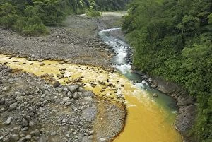 MAR-312 Rio Sucio converges with Rio Honduras - rivers are different colours