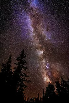 Flora Collection: Milky Way over Cedar Breaks National Monument, Utah, USA. Date: 25-05-2021