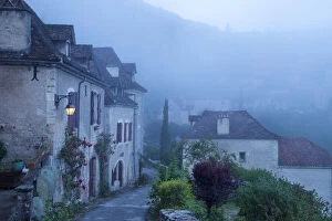 Avenue Gallery: Misty dawn at the entry gate to Saint Cirq