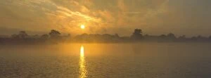 Images Dated 10th May 2007: Misty Sunrise Over Hickling Broad Norfolk UK