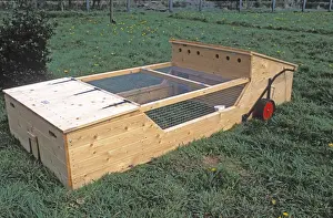 Mobile Prints: Mobile poultry ark for chickens in field - UK