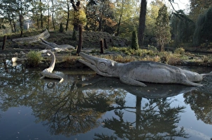 Images Dated 19th November 2005: Model dinosaurs, Crystal Palace, London. World's first life size models, 1853
