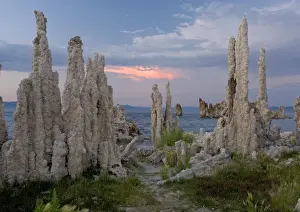 Mono Lake - at 6400 feet. Famous for its tufa pinnacles, threat from Los Angeles water supply, and its birds. East side of Sierra Nevada near Lee Vining, USA