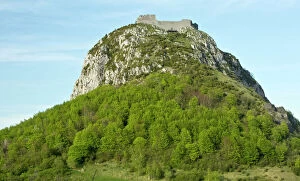 Montsegur Castle built on the remains of one of