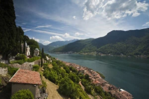Morcote town on Lake Lugano, Ticino Canton
