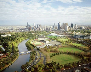 Images Dated 24th August 2009: Morell Bridge, Olympic Park National Tennis Centre, Botanic Gardens, MCG Melbourne, Victoria