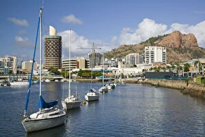 Morning Townsville view with Castle Hill