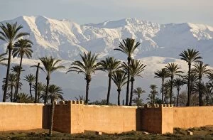 Morocco - The ramparts of Marrakesh against the