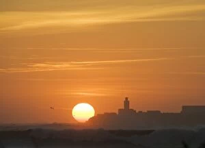 Morocco - Sunset in Essaouira at the Atlantic Ocean