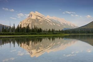 Mount Rundle reflected in calm water