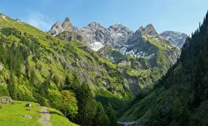 Alps Prints: Mount Trettachspitze and mount Madelegabel in the Allgau Alps