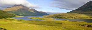 Images Dated 25th February 2008: Mountain scenery Loch Lurgainn and Cul Beag with it's summit enveloped in clouds Wester Ross