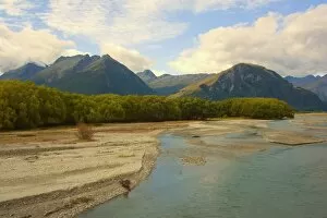 Mountain Scenery - valley of Dart River and surrounding mountains in late summer