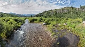 Streams Gallery: Mountain Stream through meadow in New Mexico January in