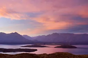 Landscapes Prints: Mountains and clouds - view from south eastern shoreline of Lago General Carrera at dawn - Northern Patagonia - Chile