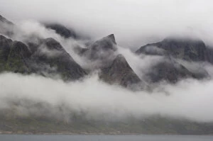 Danish Gallery: Mountains in fog, Prince Christian Sound