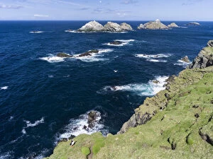 Muckle Flugga with lighthouse, Hermaness