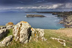Mullion Cliffs - view towards Porthleven - Cornwall - UK